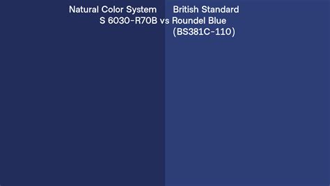 Natural Color System S 6030 R70B Vs British Standard Roundel Blue