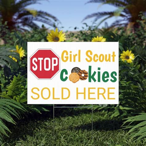 Girl Scout Cookies Yard Sign Etsy