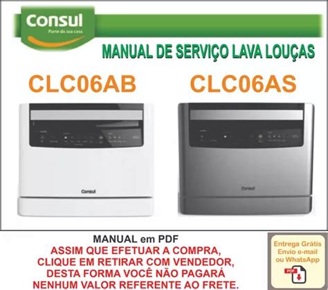 Manual Técnico Serviço Consul Lava Louça Clc06ab As MercadoLivre