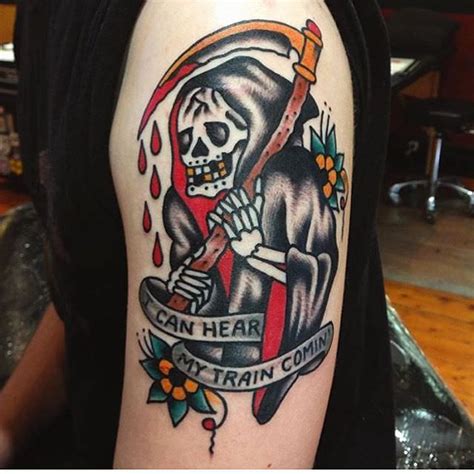 American Traditional Reaper Tattoo