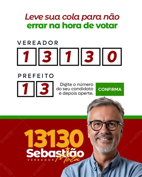 Elei Es Candidato Vereador Cola Colinha Pol Tica Eleitoral Campanha