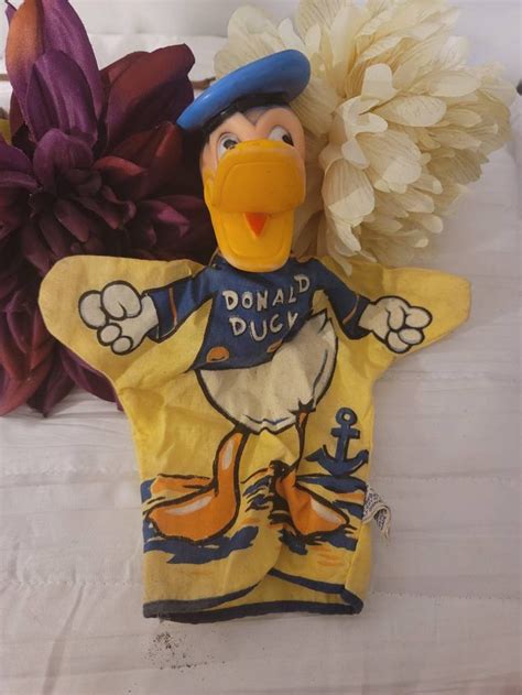 Vintage 1960 70s Donald Duck Hand Puppet Etsy