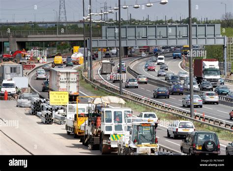 Heavy Traffic On The M25 Motorway London Stock Photo Alamy