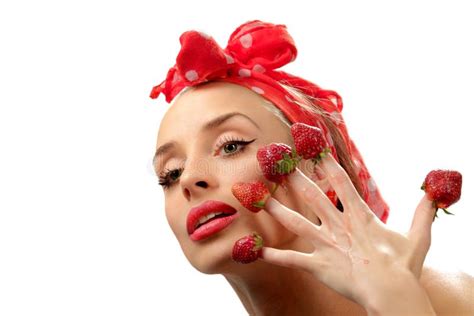 Femail Mouth With Red Hot Chilli Pepper Stock Photo Image Of Caucasian Eating