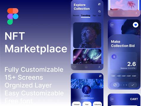 Nft Market Place App Free Ui Kit Figma