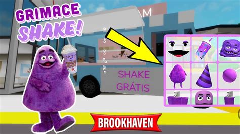 SEJA o GRIMACE SHAKE no BROOKHAVEN RP ids e códigos Roblox YouTube