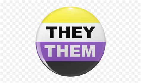 They Them Pronouns Button Blank Template Imgflip Language Png