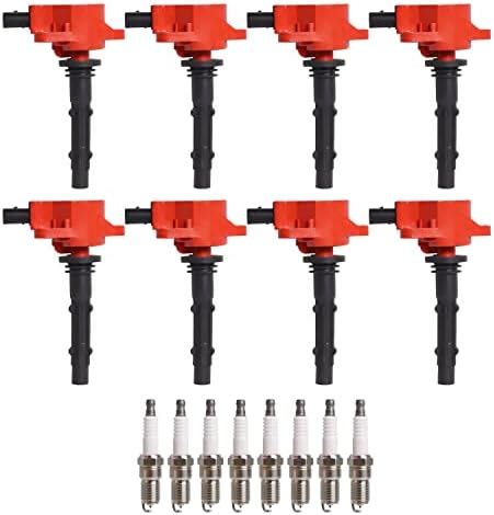 Amazon Ena Set Of Red Ignition Coil Pack And Spark Plug