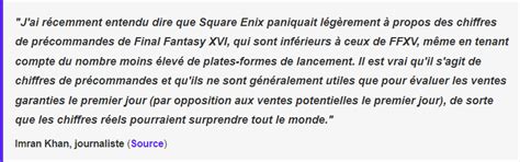 Mgg On Twitter Des Chiffres D J Peu Rassurants Pour Finalfantasyxvi