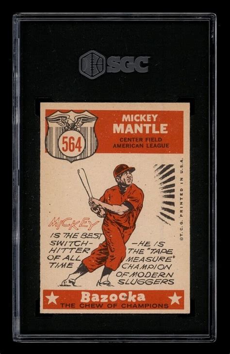 1959 Topps Set Break 564 Mickey Mantle All Star SGC 7 NM EBay