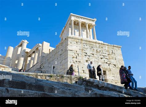 Temple Of Athena Nike The Acropolis Athens Greece Europe Stock