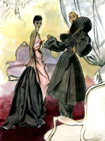 Maggy Rouff Gown And Lucien Lelong Evening Coat Illustrated By Pierre