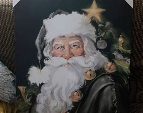 Dollar General Santa Painting Canvas RARE - Etsy