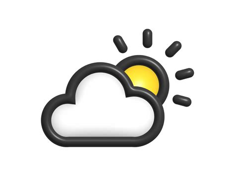 weather icon with sun and cloud on transparent background 26571030 PNG