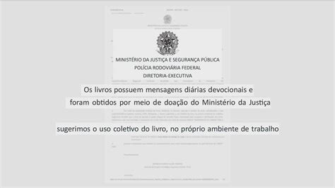 Governo Distribui Livros Na Prf Recomenda O De Leitura Da B Blia E