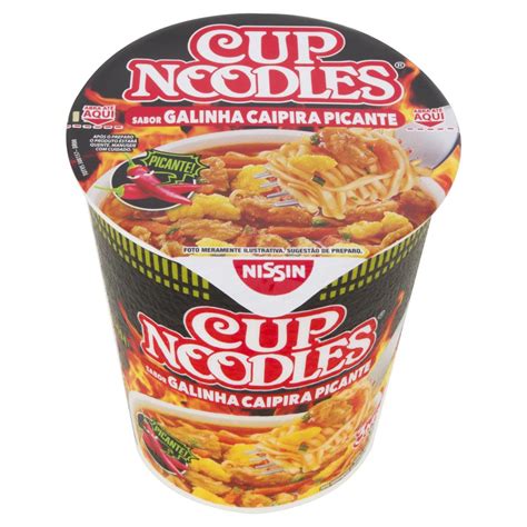 Macarrão Instantâneo Galinha Caipira Picante Nissin Cup Noodles Copo