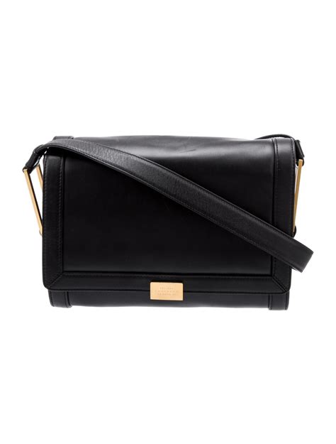 Smythson Leather Shoulder Bag Black Shoulder Bags Handbags