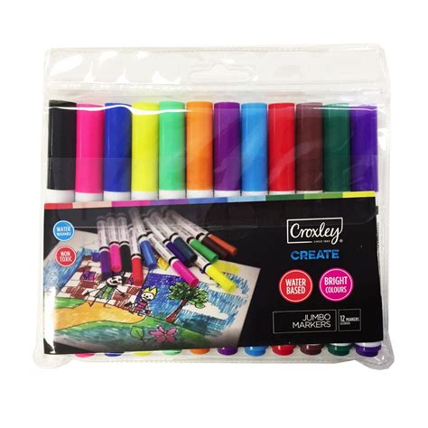 Croxley Create Full Length Pencil Crayons Wallet Of 12 Asso Croxley Sa