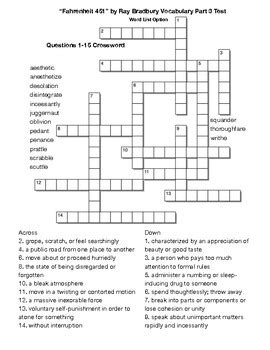 Fahrenheit 451 By Ray Bradbury Vocabulary Part 3 Test By Northeast