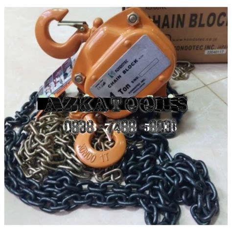 jual kondotec chain block ton   meter chain hoist takel katrol