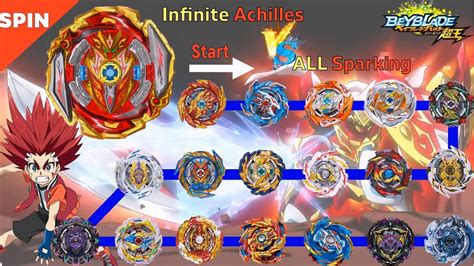 Infinite Achilles Vs All Beyblade Burst Sparking Marathon