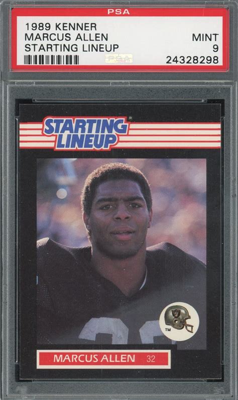 1989 Kenner Starting Lineup Marcus Allen PSA 9 8298 Pop 3 Reed Buy