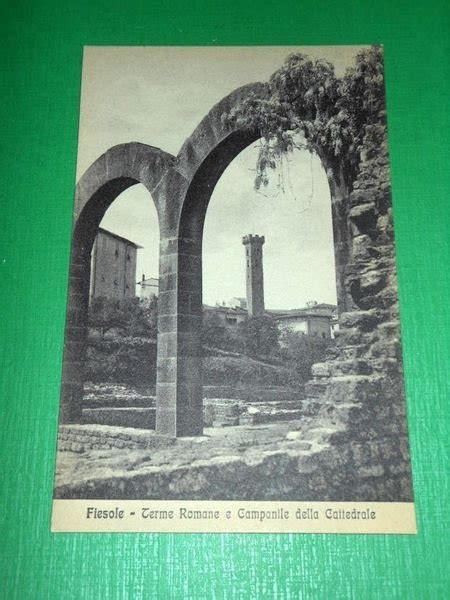 Cartolina Fiesole Terme Romane E Campanile Della Cattedrale Ca