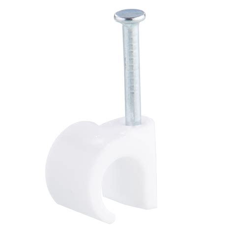 Deta 10mm White Hook Cable Clips 100 Pces Deta Electrical