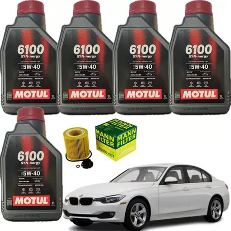 Kit Óleo Motul 6100 5w40 Bmw 320i 328i 2014 2015 2016 2017