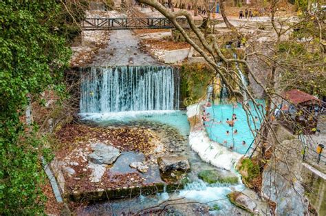 Thermal Baths and Hot Springs in Loutra Pozar Editorial Stock Image - Image of greece, greek ...