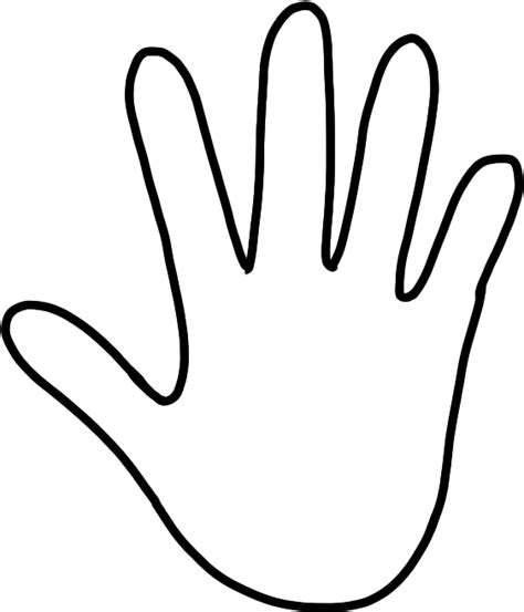 Download Printable Handprint Template Hand Transparent Png Download