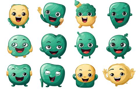 Premium Vector | Emoji funny teeth vector set emojis icons and emoticon ...