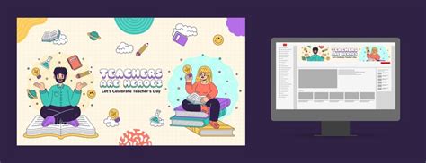 Free Vector Youtube Channel Art For World Teachers Day