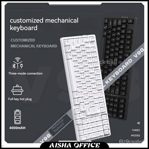 Vgn V98 Mechanical Keyboard Wireless Bluetooth 24g Type C Three Mode