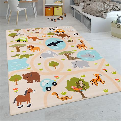 Paco Home Tapis Pour Enfants Tapis De Jeux Pour Chambre D Enfant Motif