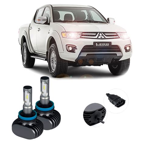 Kit lâmpadas Ultra Led Farol de Milha H11 para L200 triton 2016 2017