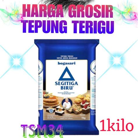 Jual Tepung Terigu Segitiga Biru Tepung Terigu Untuk Aneka Makanan 1kg