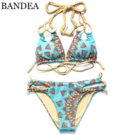 BANDEA Swimwear Bikini 2019 Summer Sexy Swimwear Women Halter Women