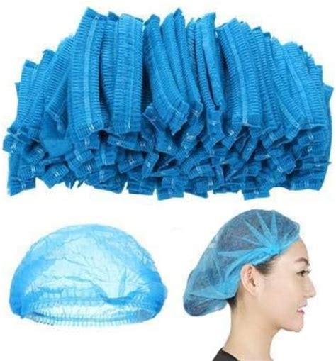 Buy Hot Bargains 100 X Disposable Hair Nets Blue Hair Net Non Woven