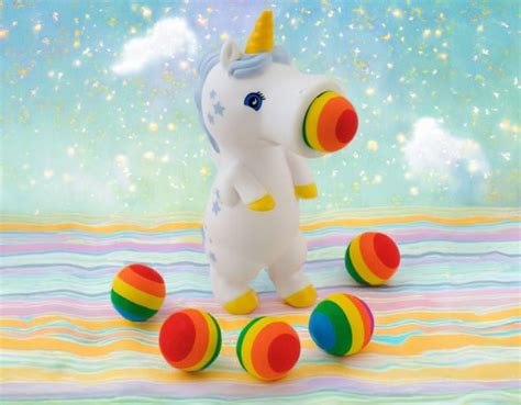 Unicorn Squeeze Popper Soft Foam Balls