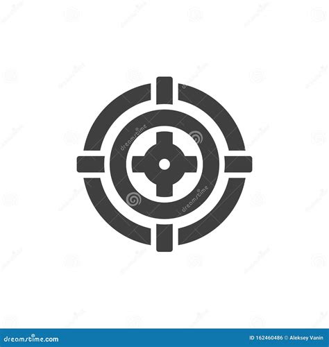 Gun crosshair vector icon stock vector. Illustration of sign - 162460486