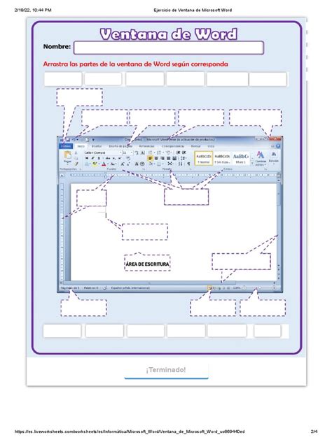 Ejercicio de Ventana de Microsoft Word | PDF 