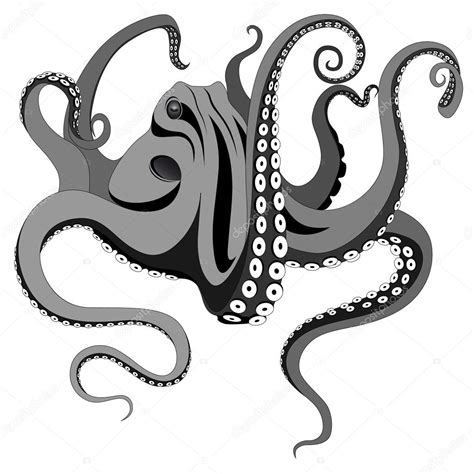 Octopus Silhouette Tattoo