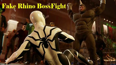 Amazing Spider Man Vs Fake Rhino Boss Spider Man Pc Remastered Youtube