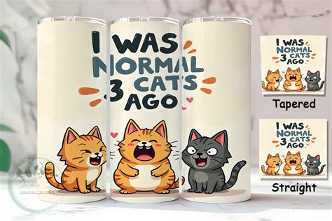 I Was Normal 3 Cats Ago Funny Cats Graphic By Irmalyp44 Creative Fabrica