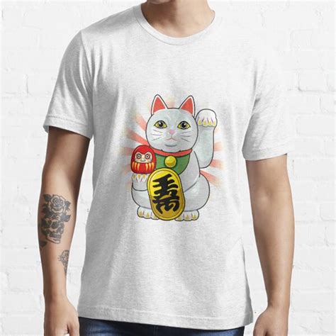 Japanese Maneki Neko Lucky Cat T Shirt For Sale By Mortargirl