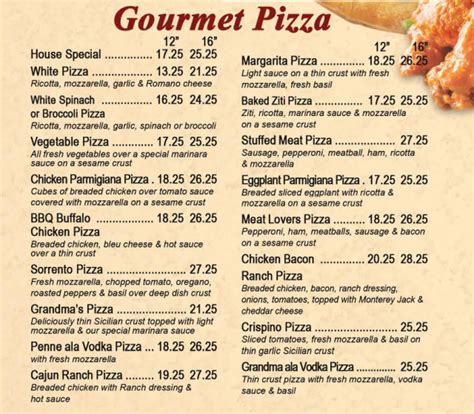 Pizza Corner Pizzeria And Restaurant Menu We Deliver Open 7 Days