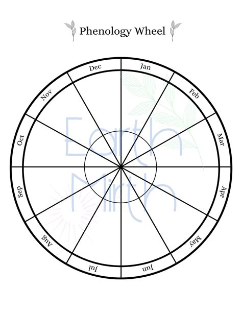 Phenology Wheel Template Phenology Wheel Activity Nature | Etsy