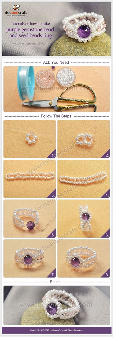 Beebeecraft Tutorials On How To Make Purple Gemstone Bead And