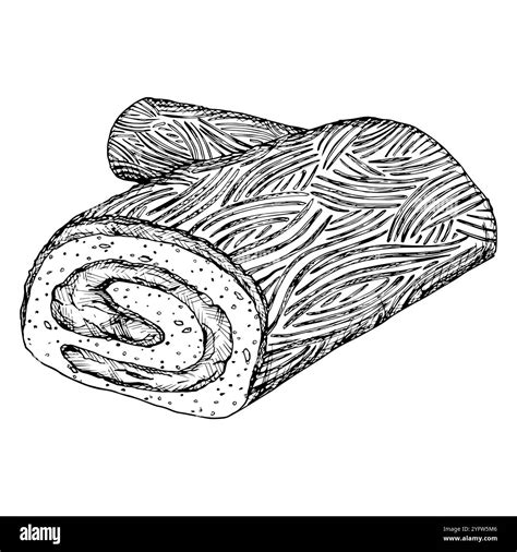 A festive yule log cake, buche de Noel, Christmas holiday meal